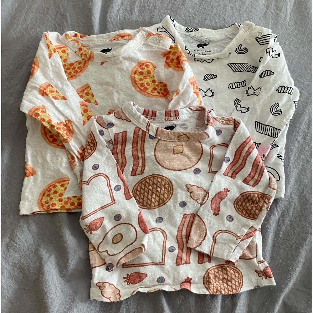 Monica & Andy long sleeve shirt (3 shirts) 6-9 month